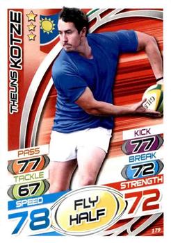 2015 Topps Rugby Attax #179 Theuns Kotze Front